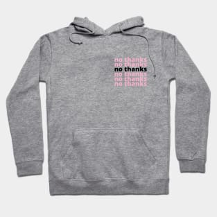 no thanks - breast pocket design Hoodie